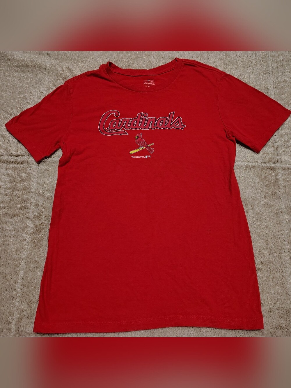 MLB St. Louis Cardinals Boys Short Sleeve T Shirt Bright Red Size XL 14/16